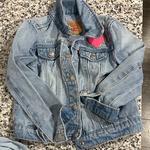 Levi's Kids Light Blue Denim Jacket with Pink Patch